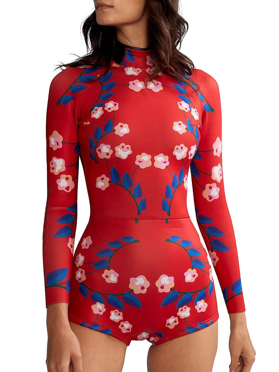 Womens Vine Floral One-Piece Wetsuit Product Image