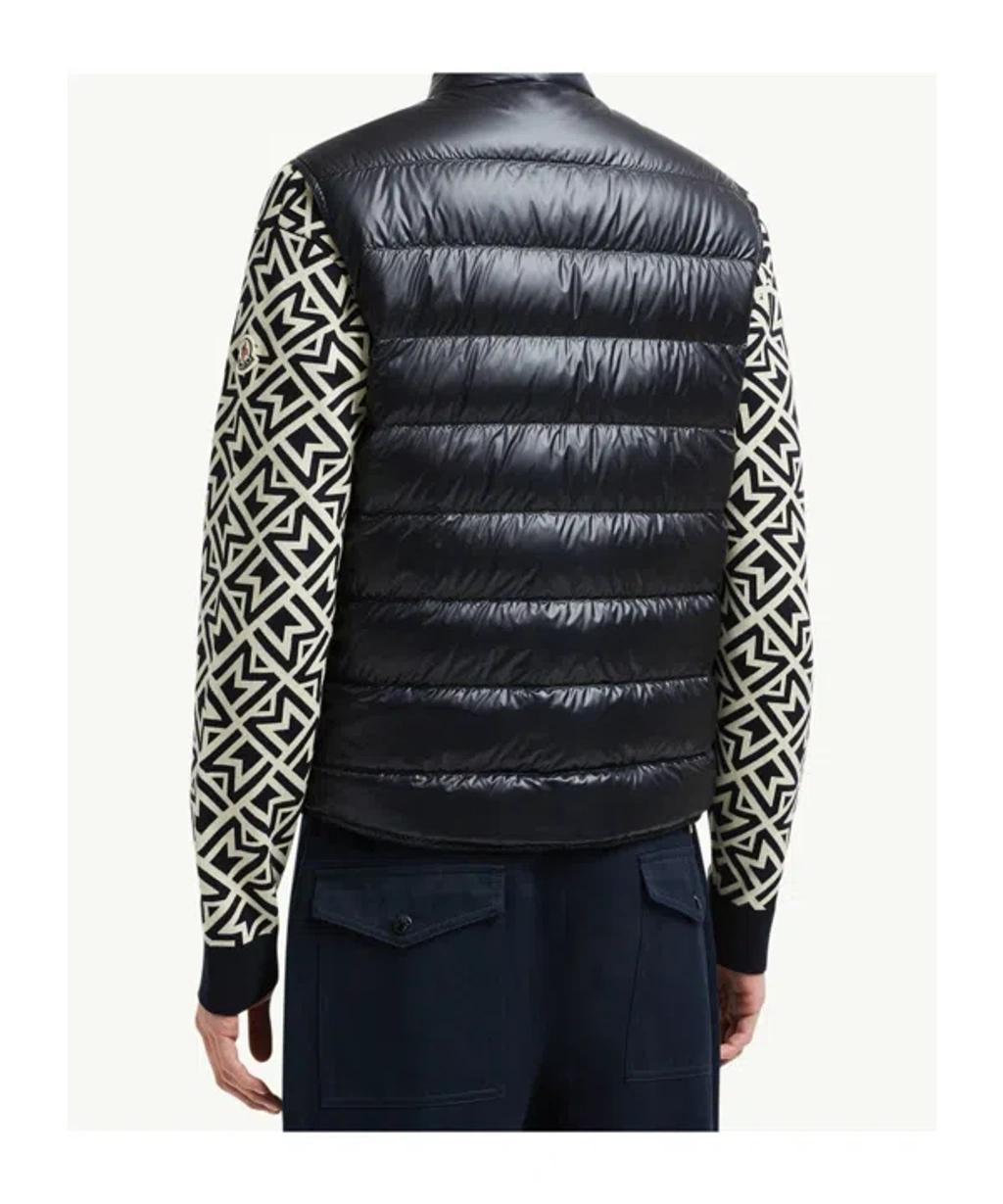 MONCLER High Collar Puffer Quilted Sleeveless Jacket In Black Product Image