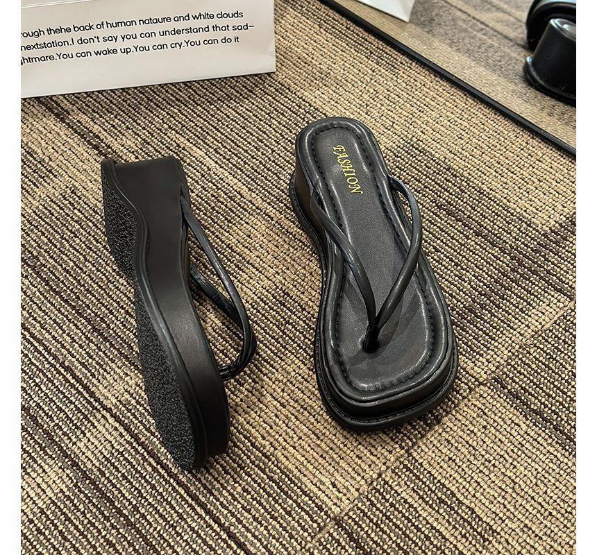 Plain Platform Flip Flops Product Image