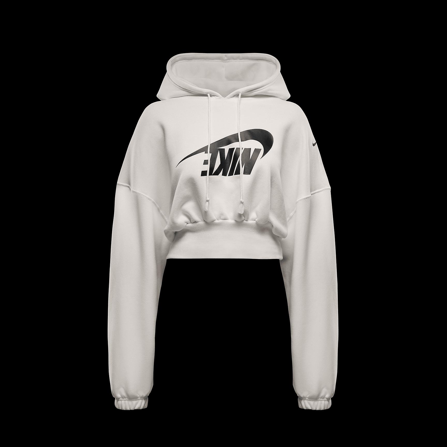 Nike Sportswear Women's Oversized Cropped French Terry Pullover Hoodie Product Image