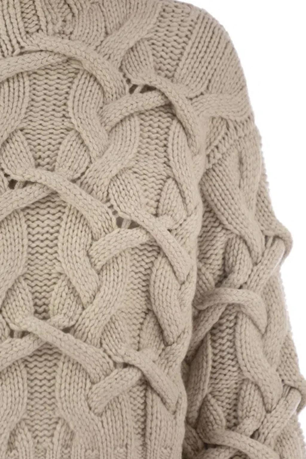 BRUNELLO CUCINELLI Braided Sweater Sweaters And Cardigans Beige In Neutral Product Image