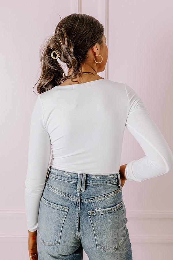 Sassy and Chic Top in White Product Image