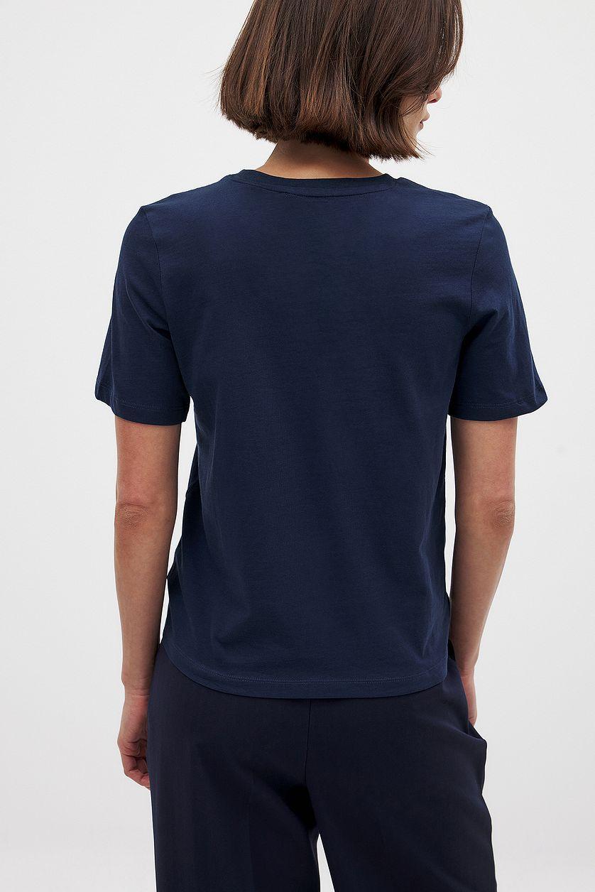 Round Neck Cotton T-Shirt Product Image