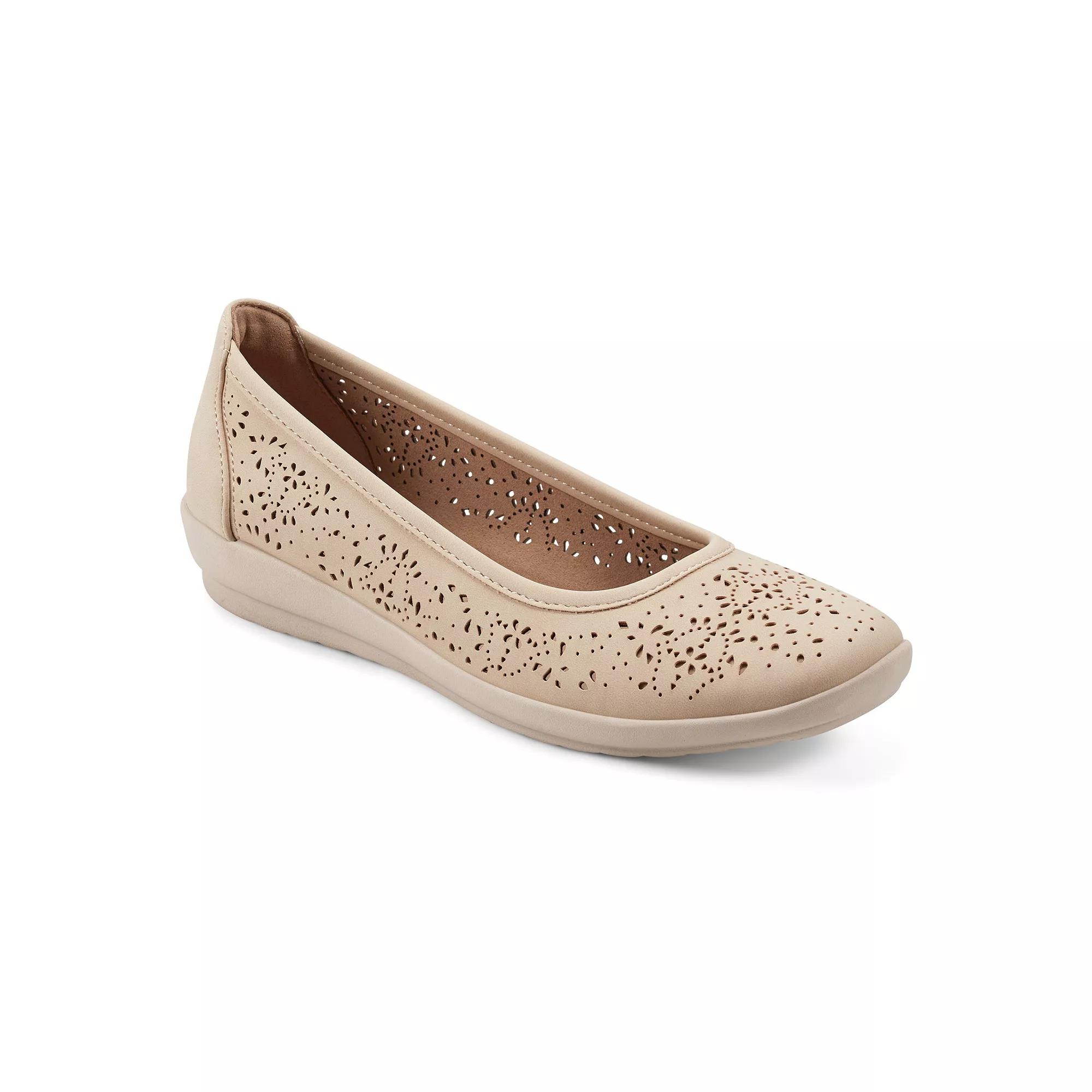 Easy Spirit Alessia Women's Perforated Demi Wedge Flats, Size: 10, Nude Product Image