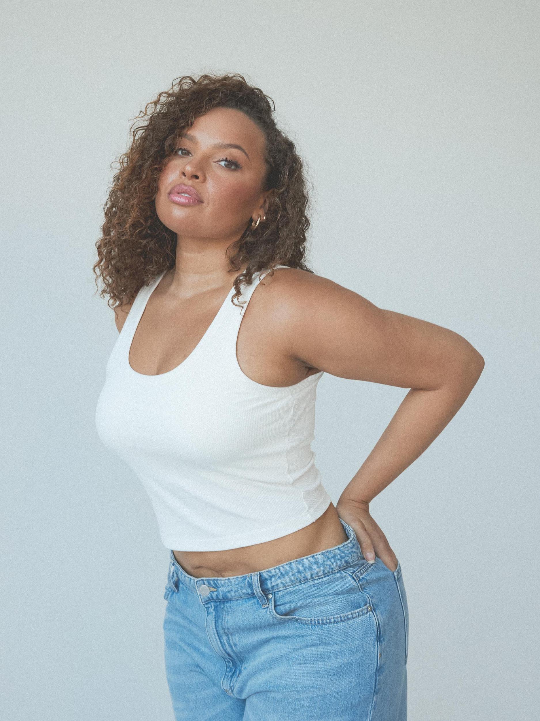 Bamboo Scoop Neck Brami Tank (Crop) Product Image