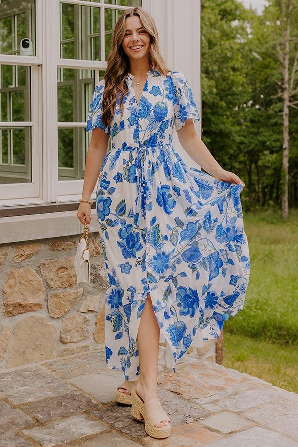 Catalina Island Views Floral Maxi Dress Product Image