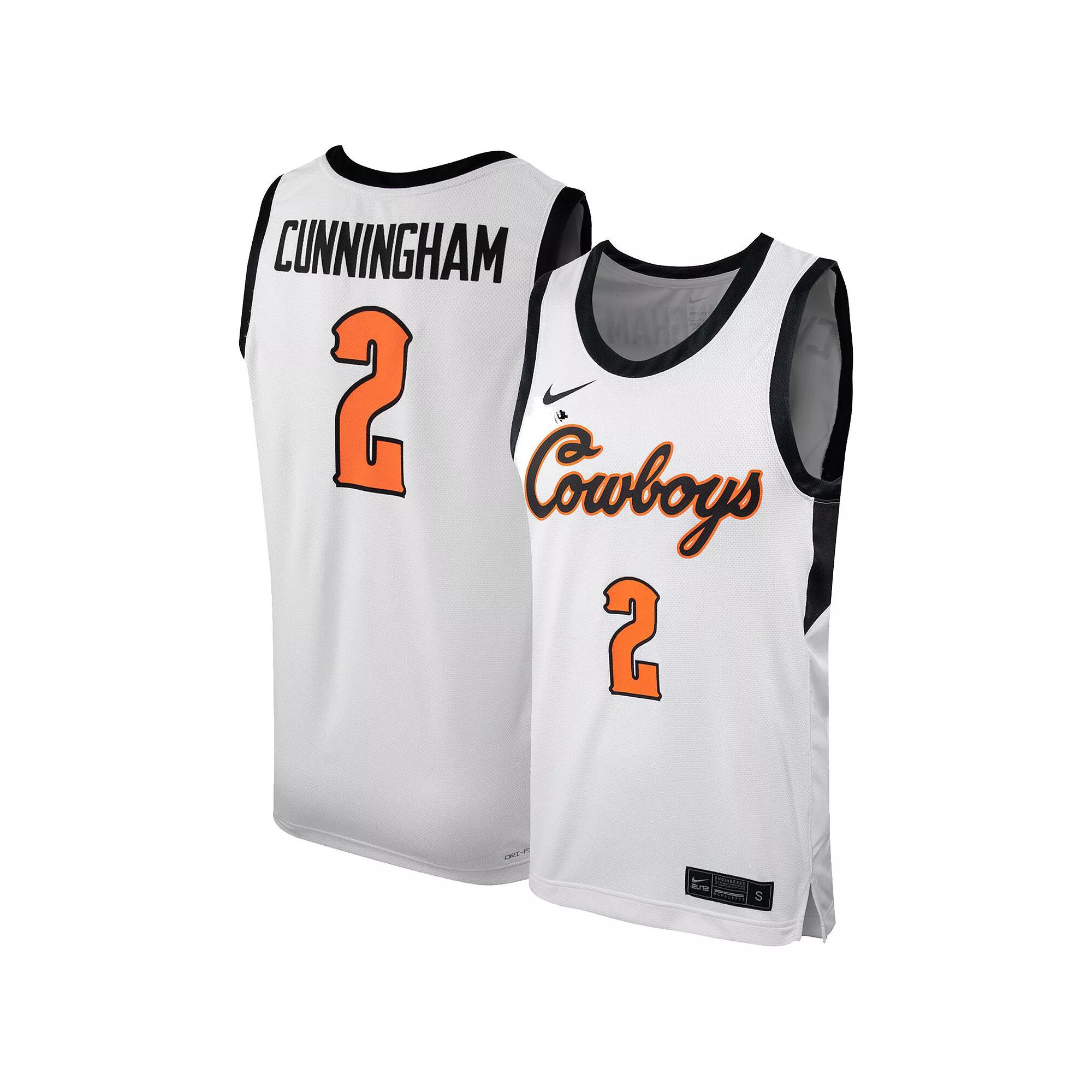 Men's Nike Cade Cunningham White Oklahoma State Cowboys Replica Basketball Jersey,  Product Image
