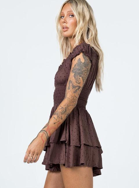 The Love Galore Romper Brown Product Image