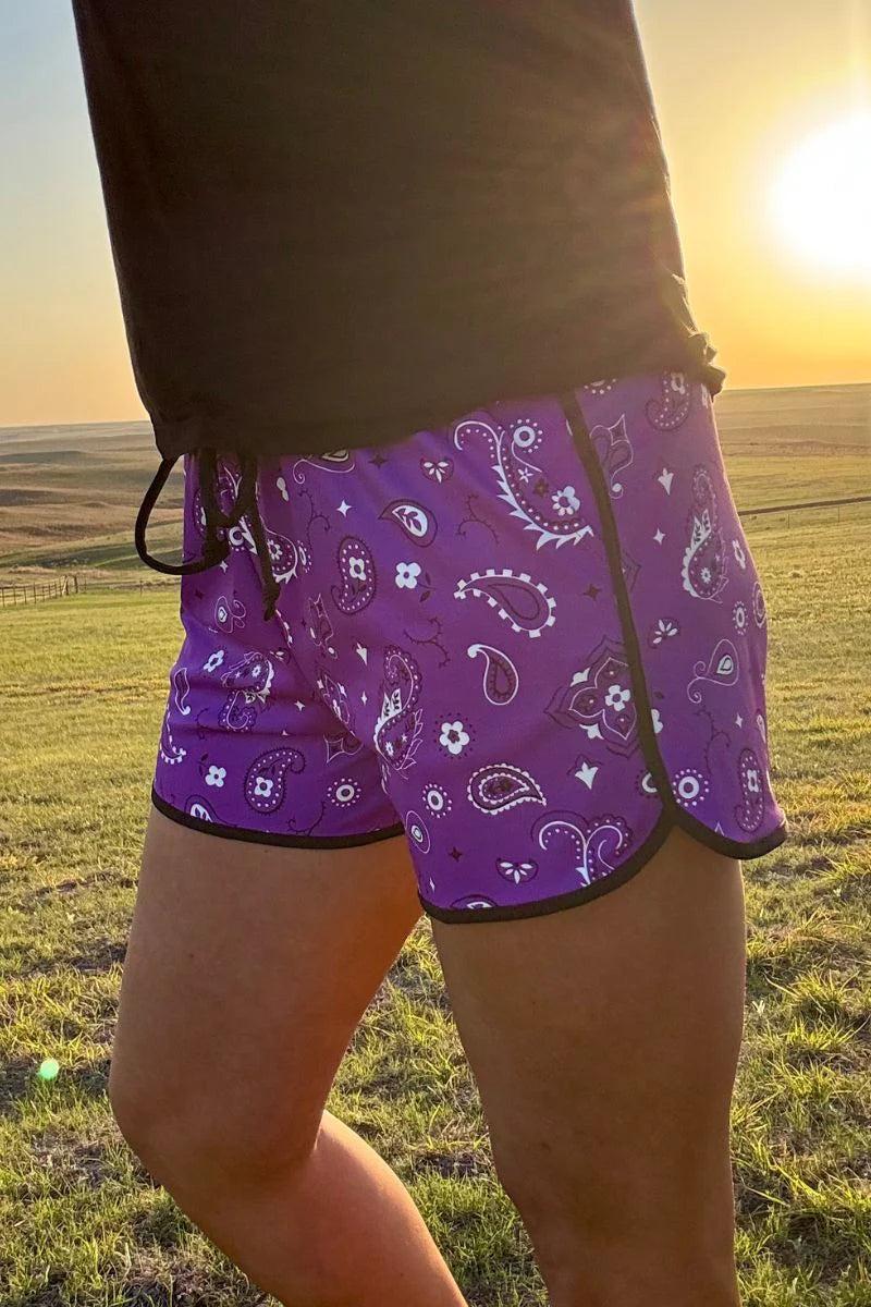 Sterling Kreek Bandana Babe Purple Shorts Product Image