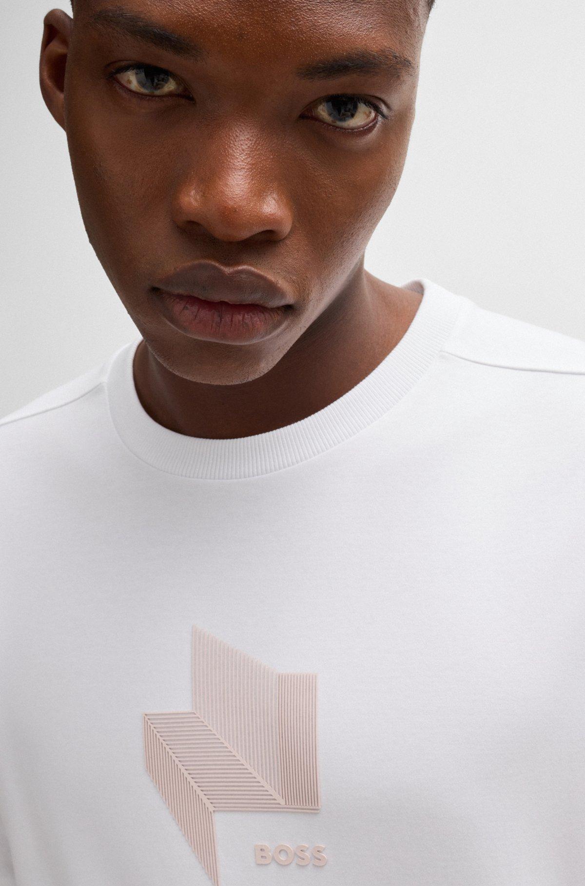 Relaxed-fit T-shirt in interlock cotton with gloss artwork Product Image