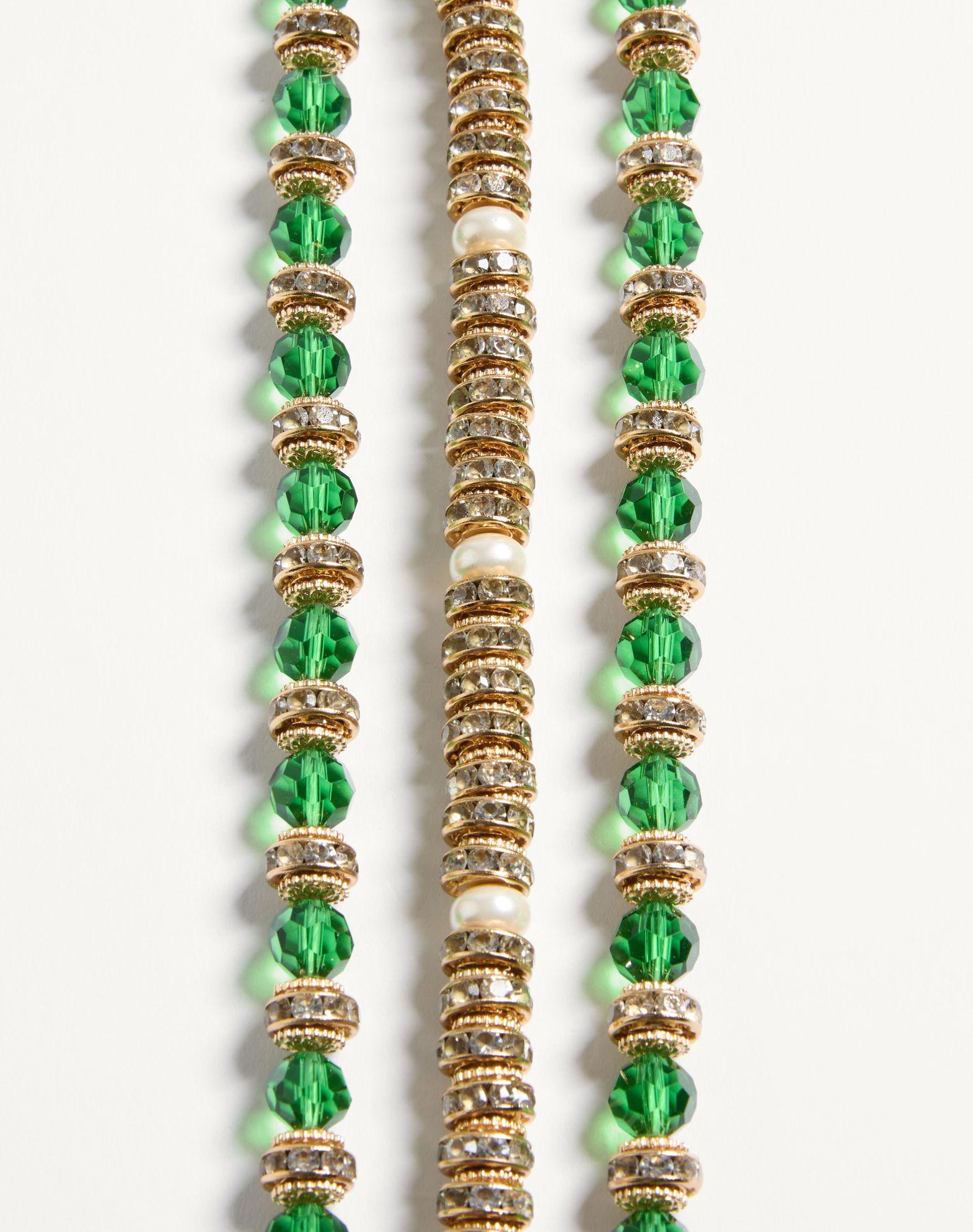 Coeur Royal Necklace In Metal, Enamel, Briole Glass, Pearls And Crystals  Product Image