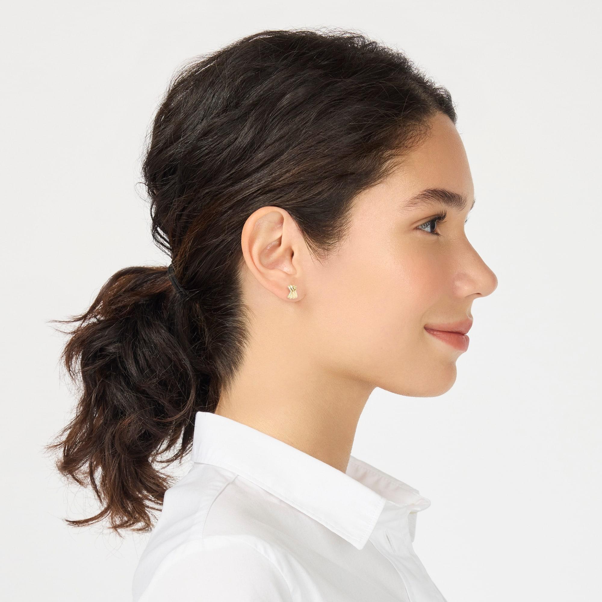 Pearl and pavé stud earrings set Product Image