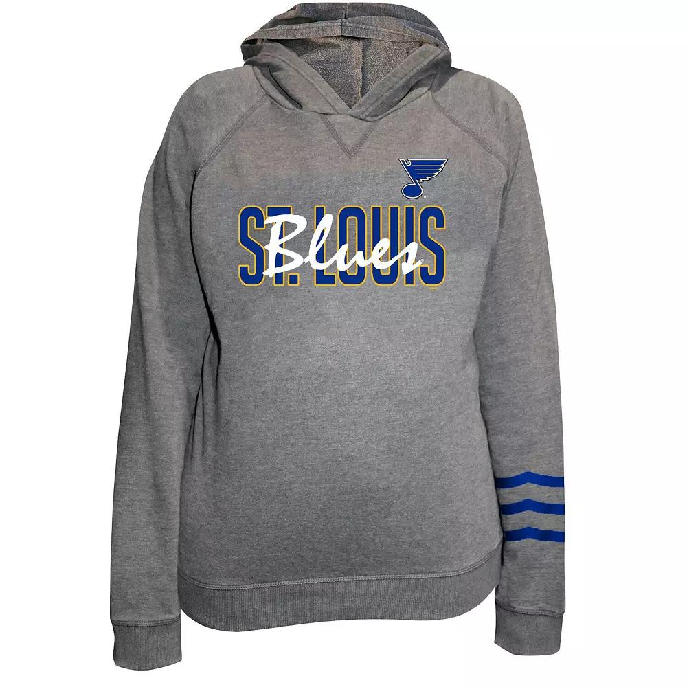 Women's Fanatics Charcoal St. Louis Blues Plus Size Lightweight Fleece Pullover Hoodie, Size: 4XL Product Image