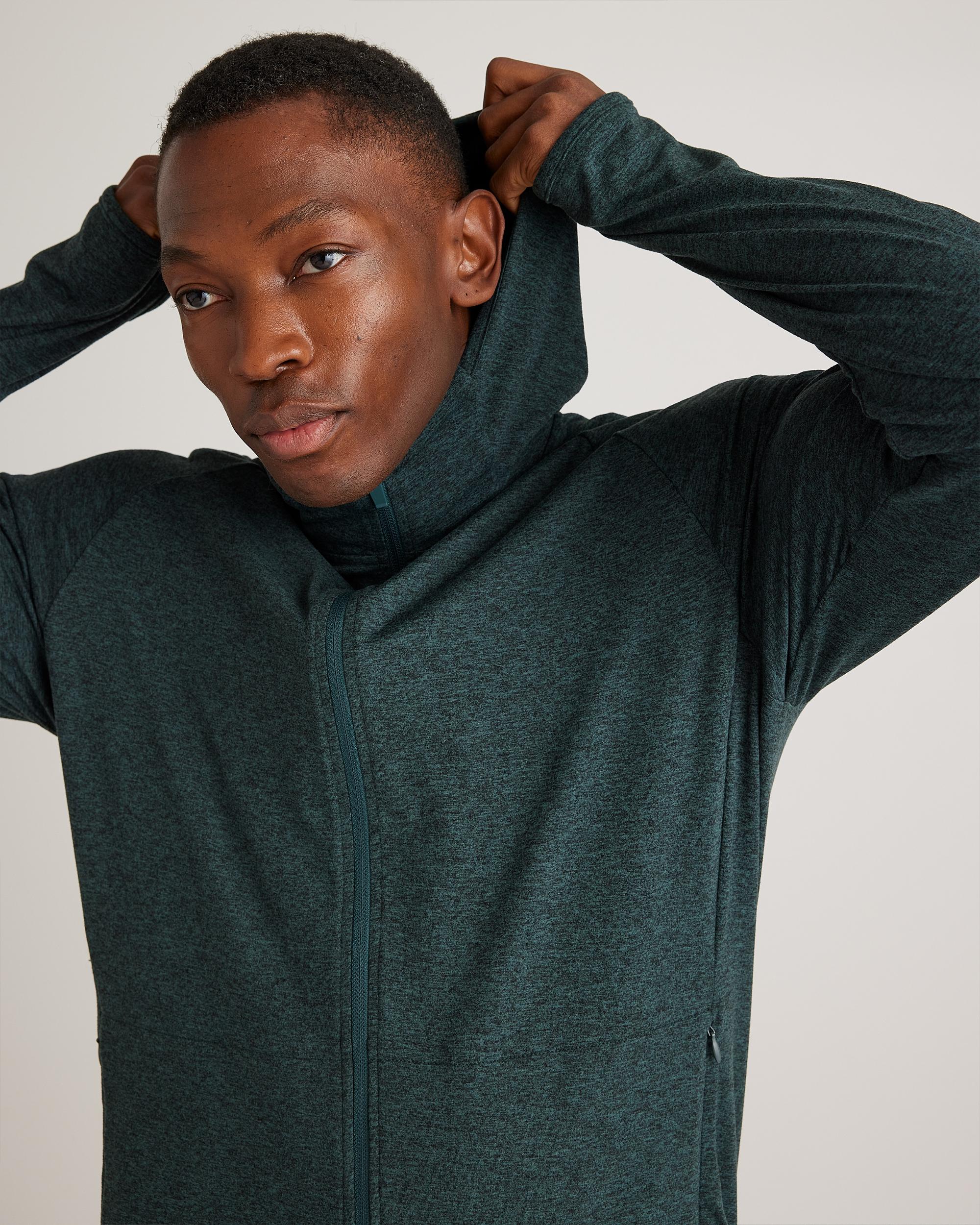 Quince | Men's Super Soft Performance Zip Hoodie Flowknit Activewear, Recycled Polyester Product Image