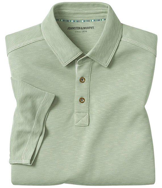 Johnston & Murphy Vintage Slub Short Sleeve Polo Shirt Product Image