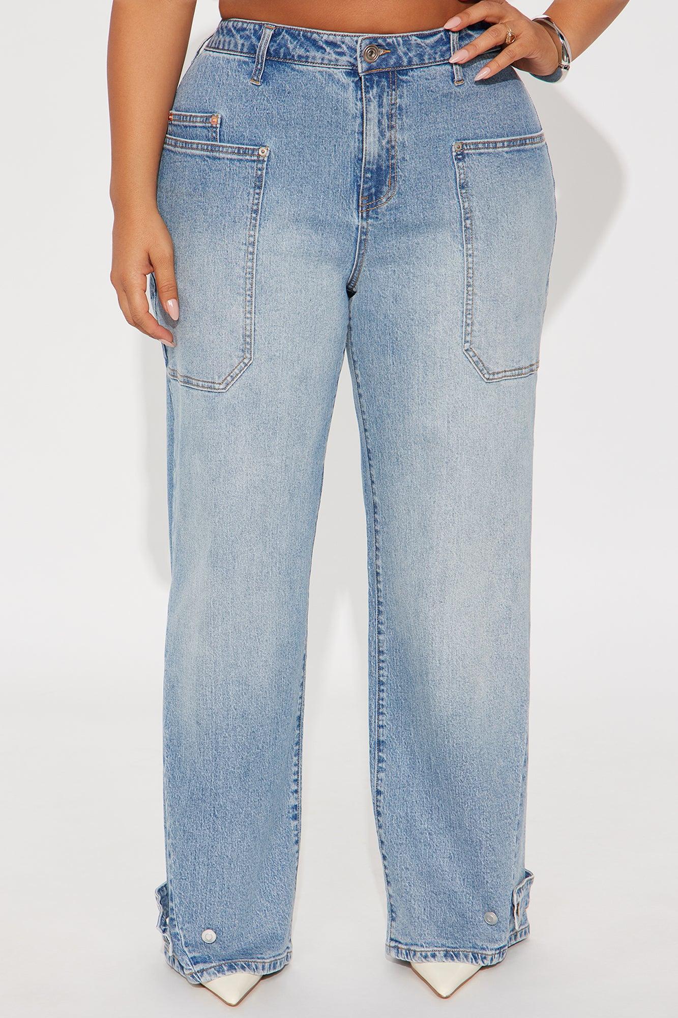 Williamsburg Wide Leg Denim Jeans - Light Blue Wash Female Product Image
