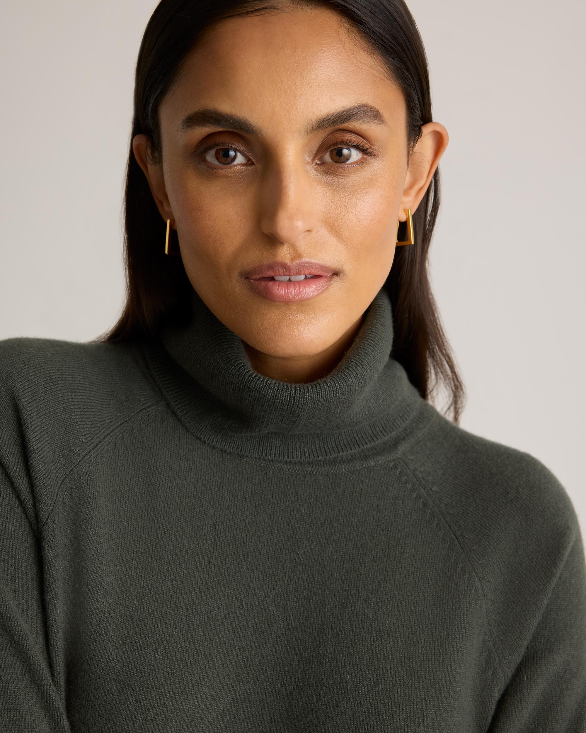 Quince | Women's Mongolian Cashmere Turtleneck Sweater Dress Size XL Product Image