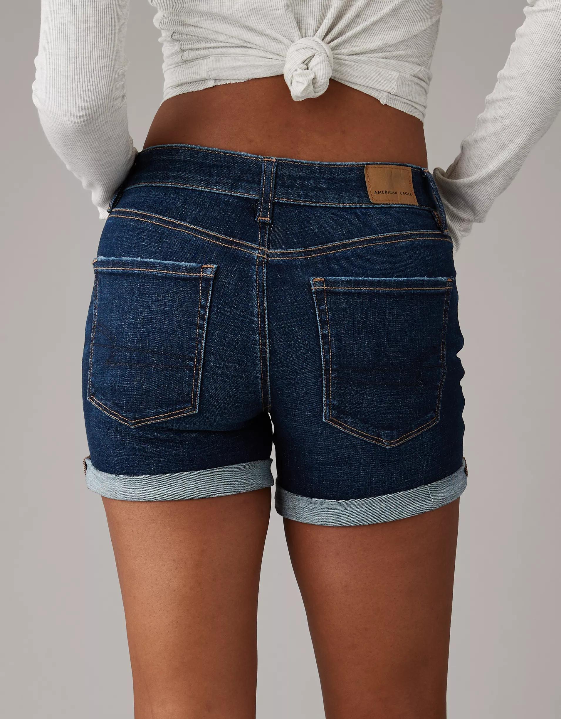 AE Next Level Low-Rise Denim Midi Short Product Image
