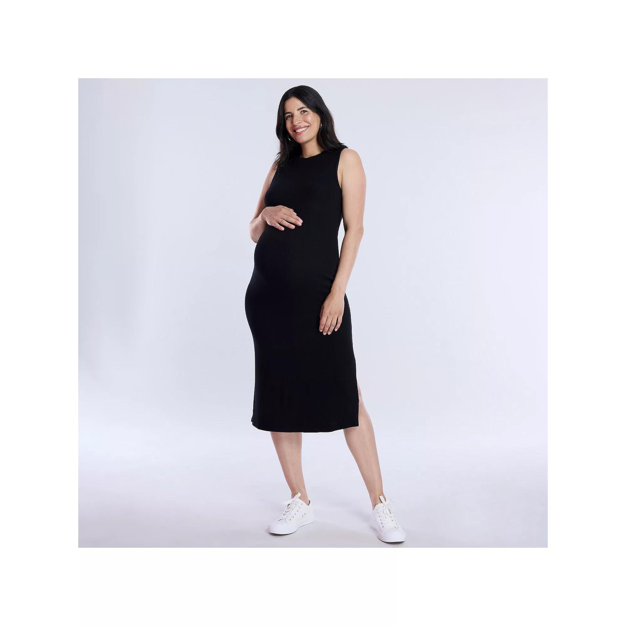 Maternity Motherhood® Rib Knit Midi Dress, Women's,  Product Image