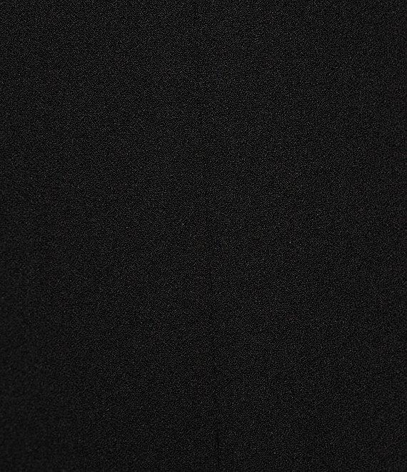 Aidan Mattox Stretch V-Neck Cap Sleeve Flounce Floral Mesh Insert Sheath Dress Product Image