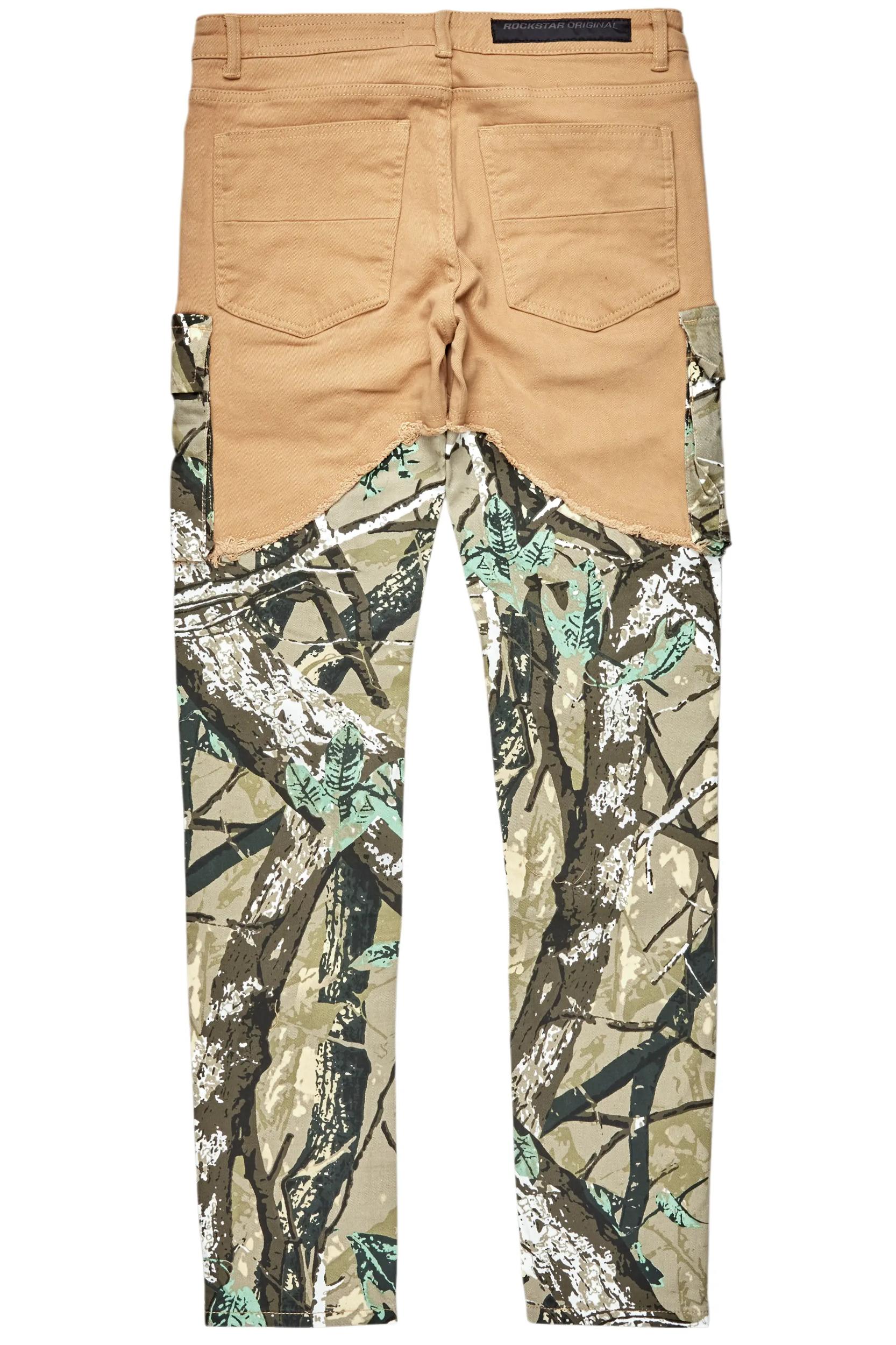 Denka Beige Slim Fit Jean Male Product Image