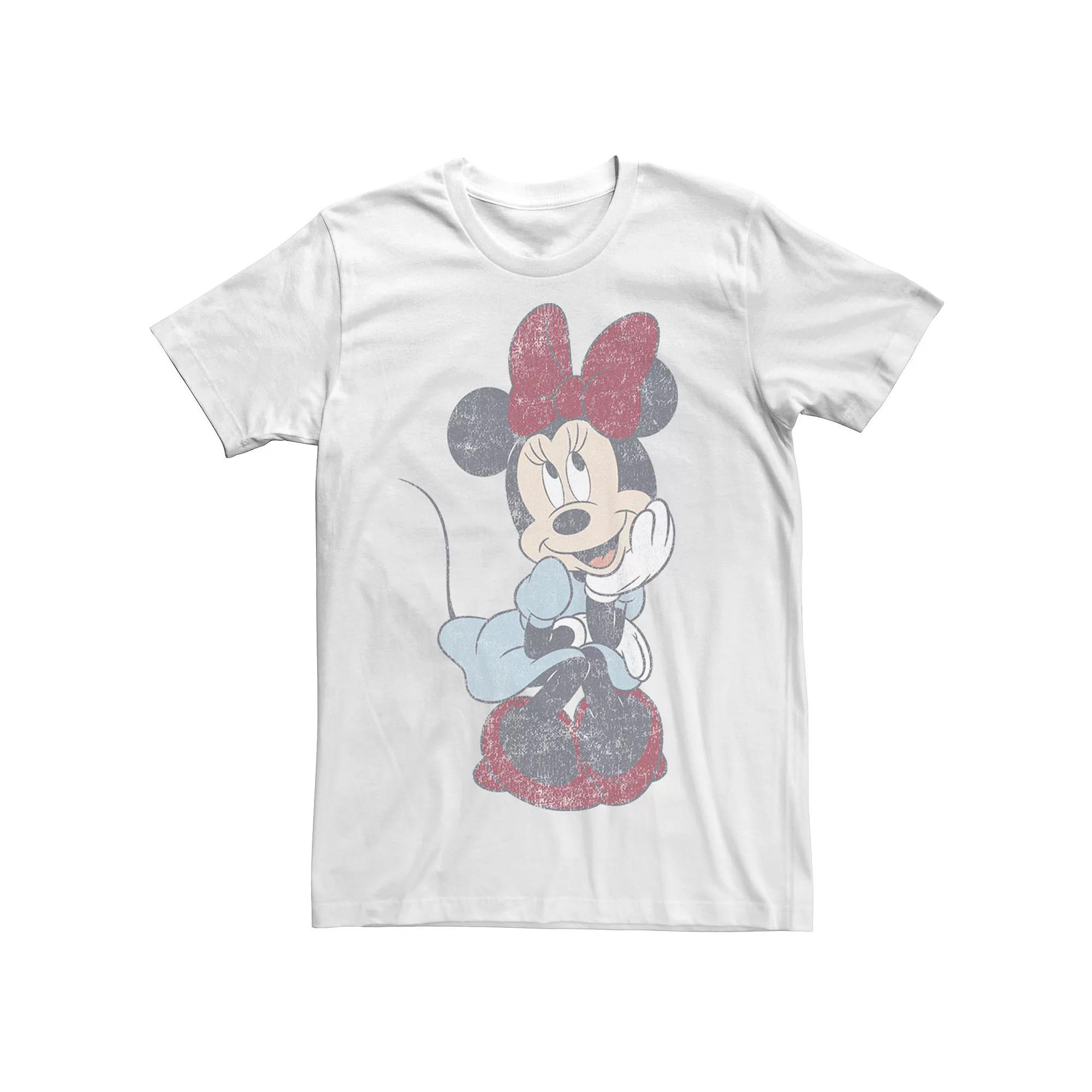 Disney's Mickey And Friends Minnie Mouse Men's Faded Portrait Tee,  Product Image