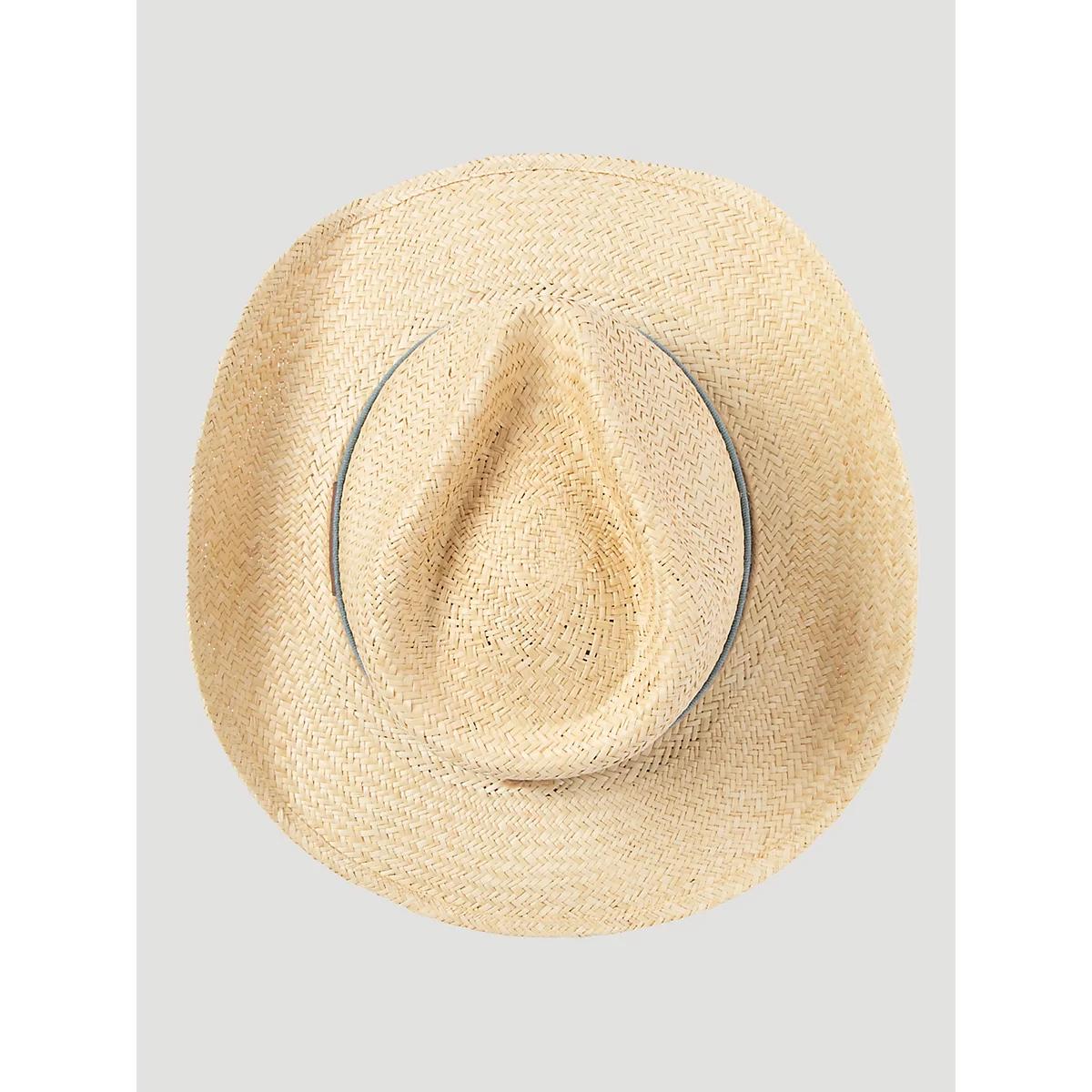 Men's Denim Straw Cowboy Hat in Natural Product Image