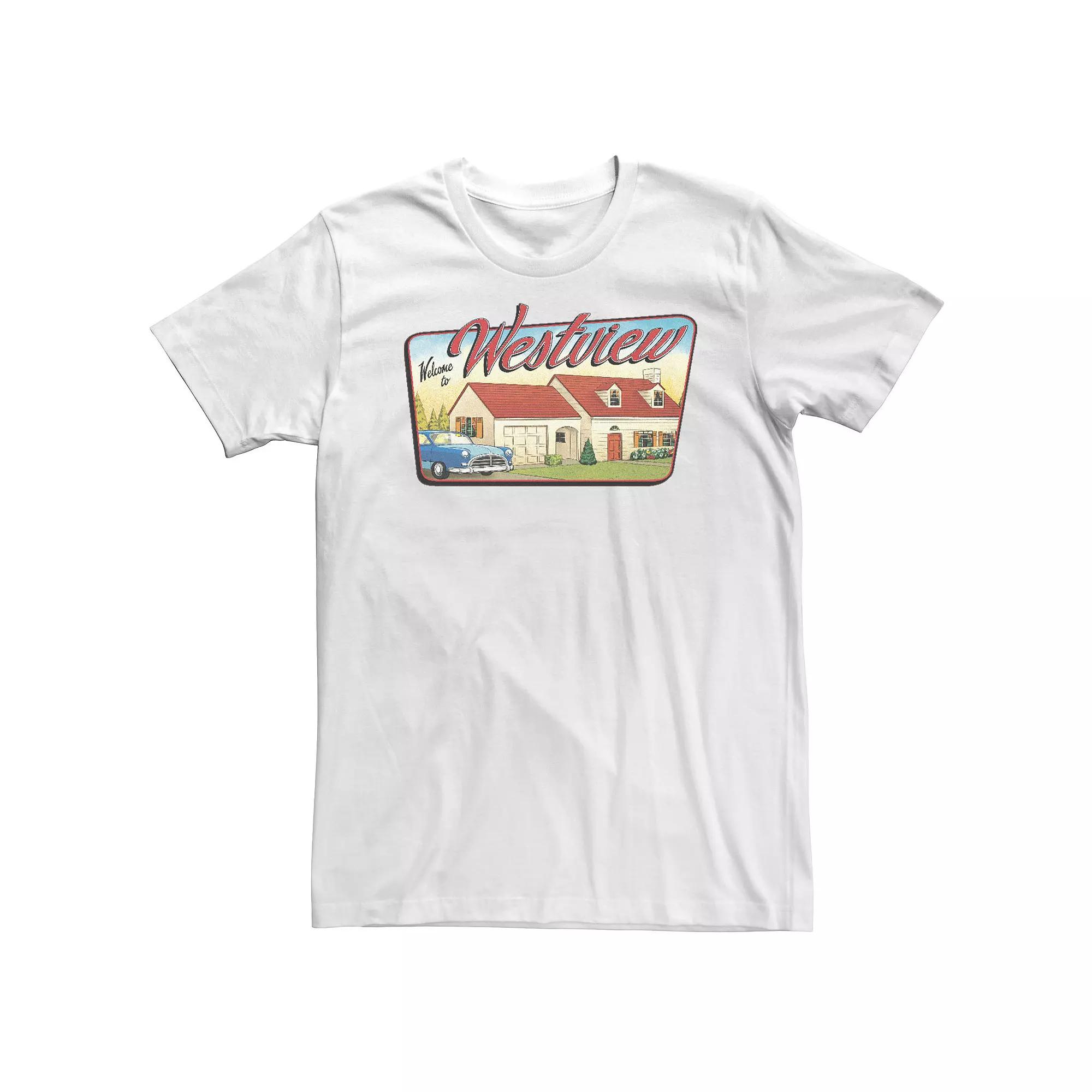 Big & Tall Marvel WandaVision Welcome To Westview Tee, Men's,  Product Image