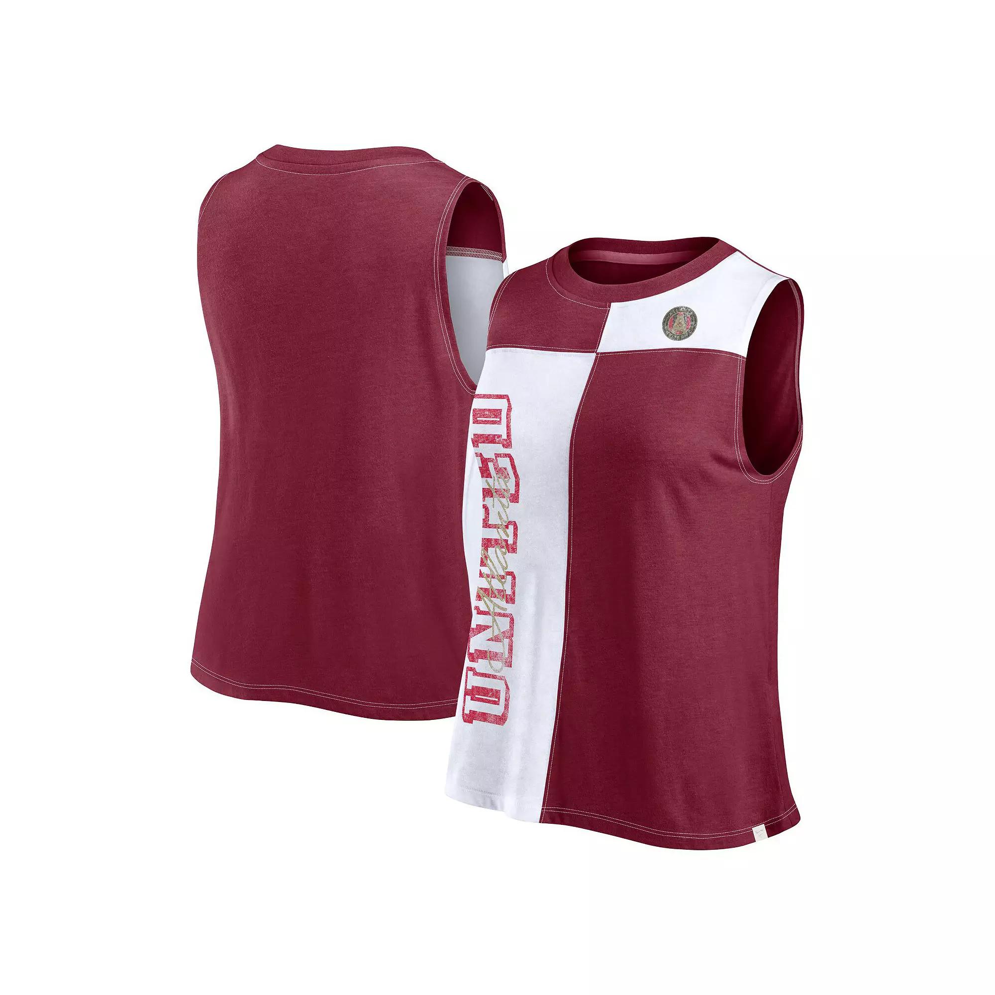 Women's Fanatics Branded Red Atlanta United FC Script Colorblock Tank Top,  Product Image
