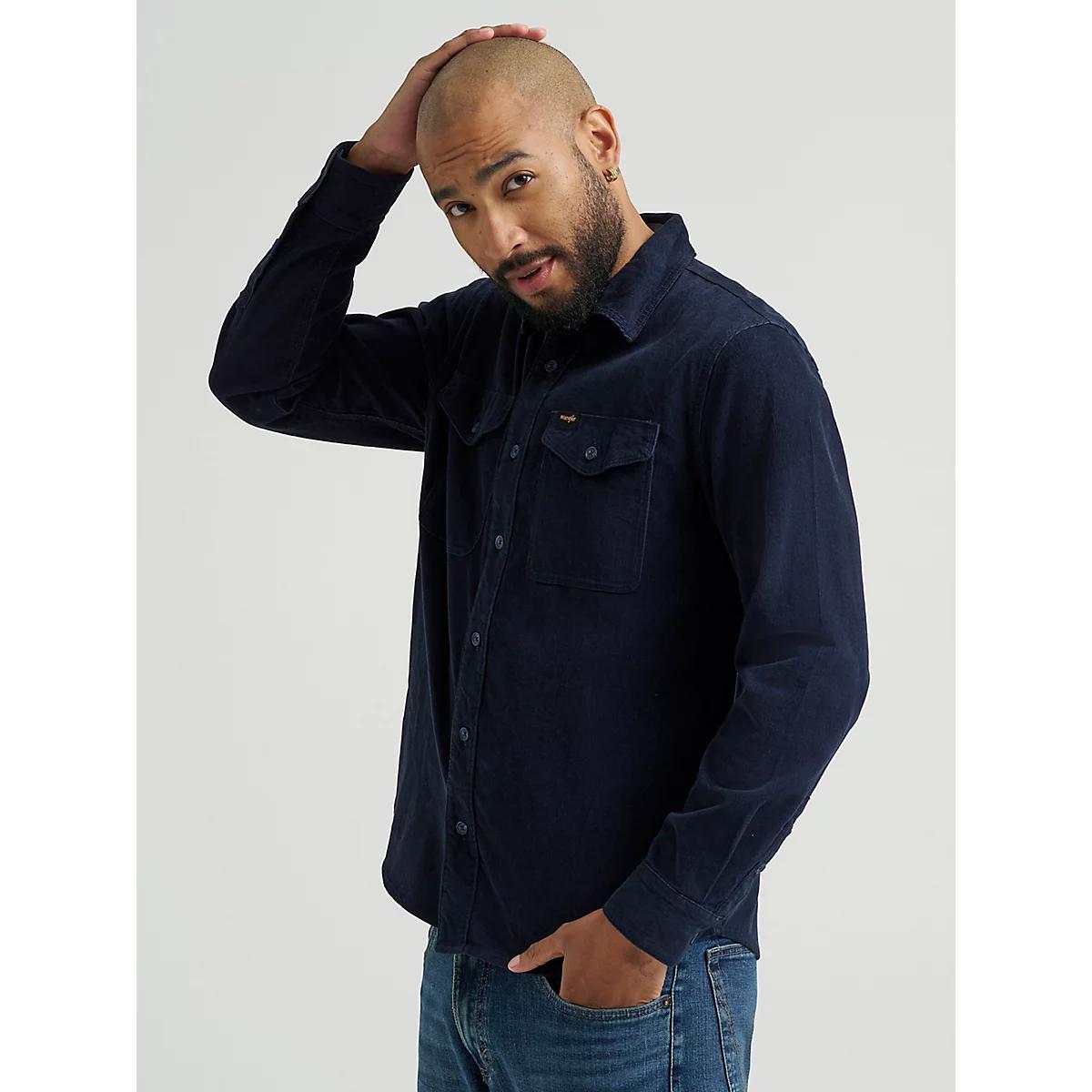 Men's Corduroy Shirt in Dark Sapphire Product Image