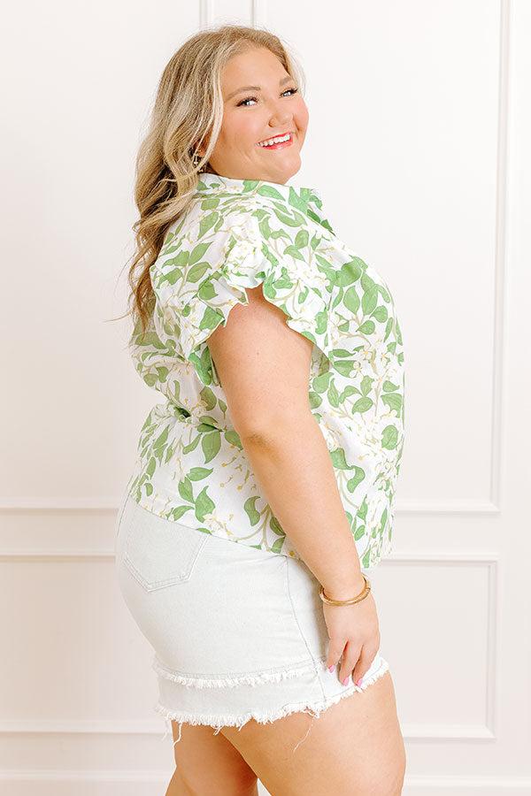 Honeysuckle Fields Floral Button Up Curves Product Image