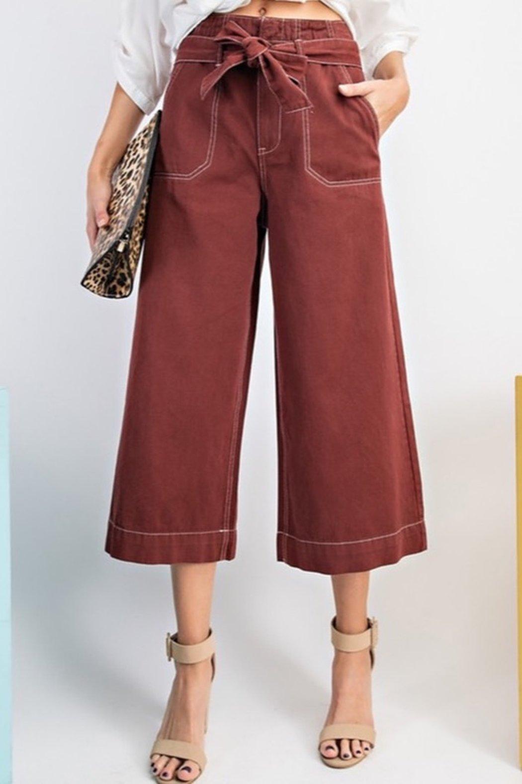 Wide Leg Crop Pants Product Image