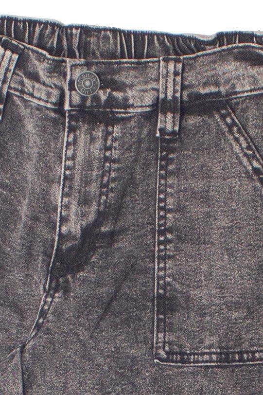Acid Wash Cargo Jeans Product Image