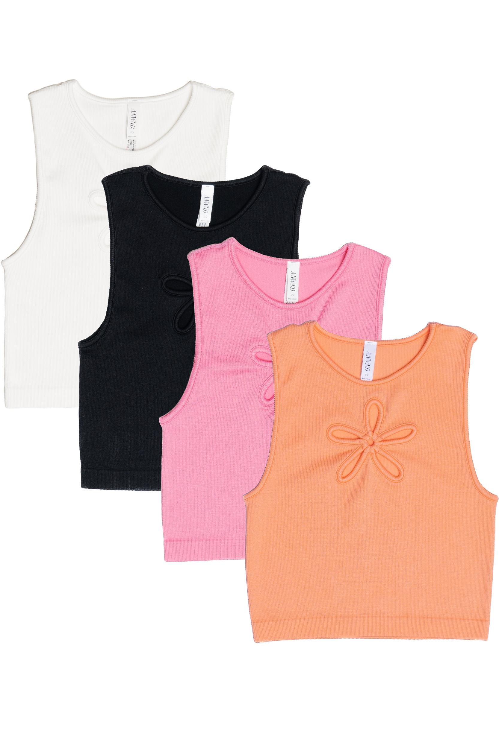 Flower Cut Out Seamless Tank Top Product Image