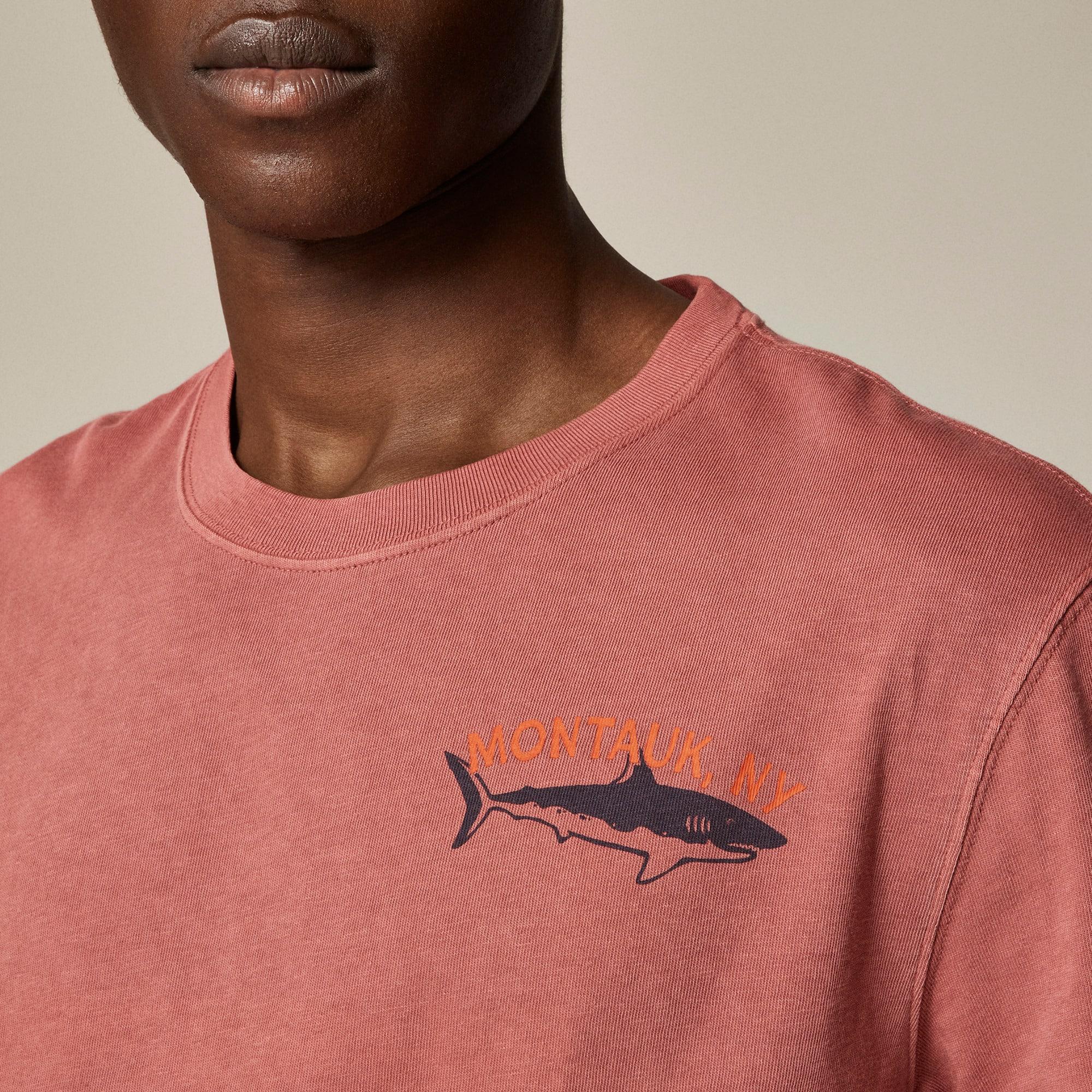 Vintage-wash cotton graphic T-shirt Product Image