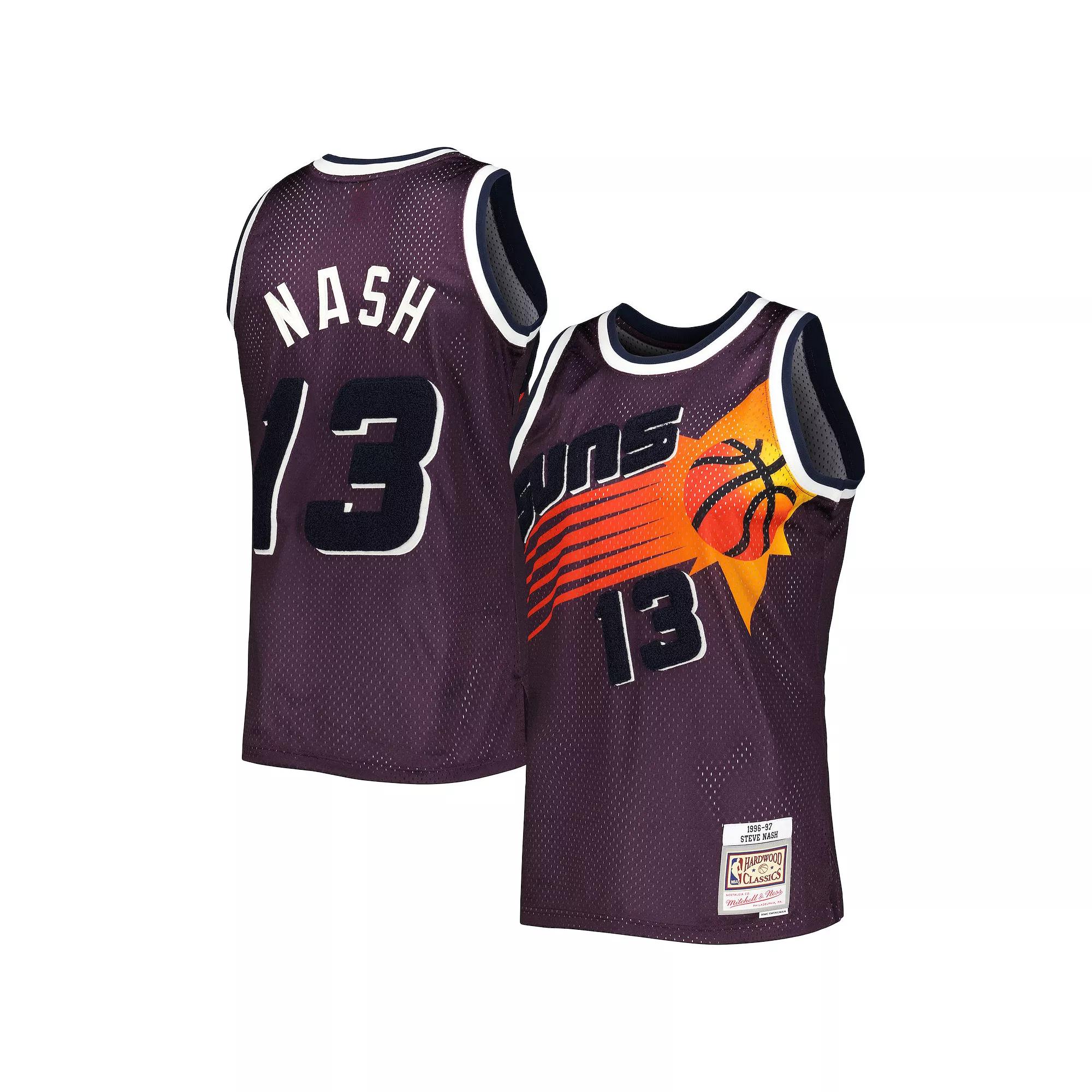 Men's Mitchell & Ness Steve Nash Purple Phoenix Suns Hardwood Classics Off-Court Swingman Jersey, Size: Small, Phx Purple Product Image