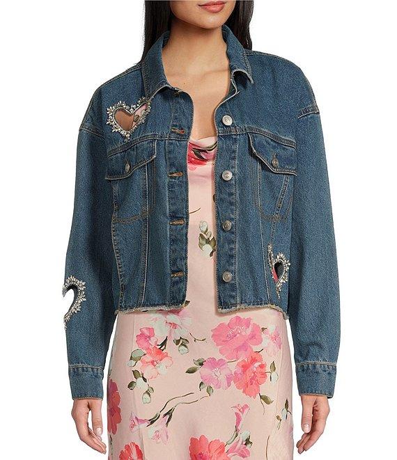 Evolutionary Denim Heart Cut-Out Jacket Product Image