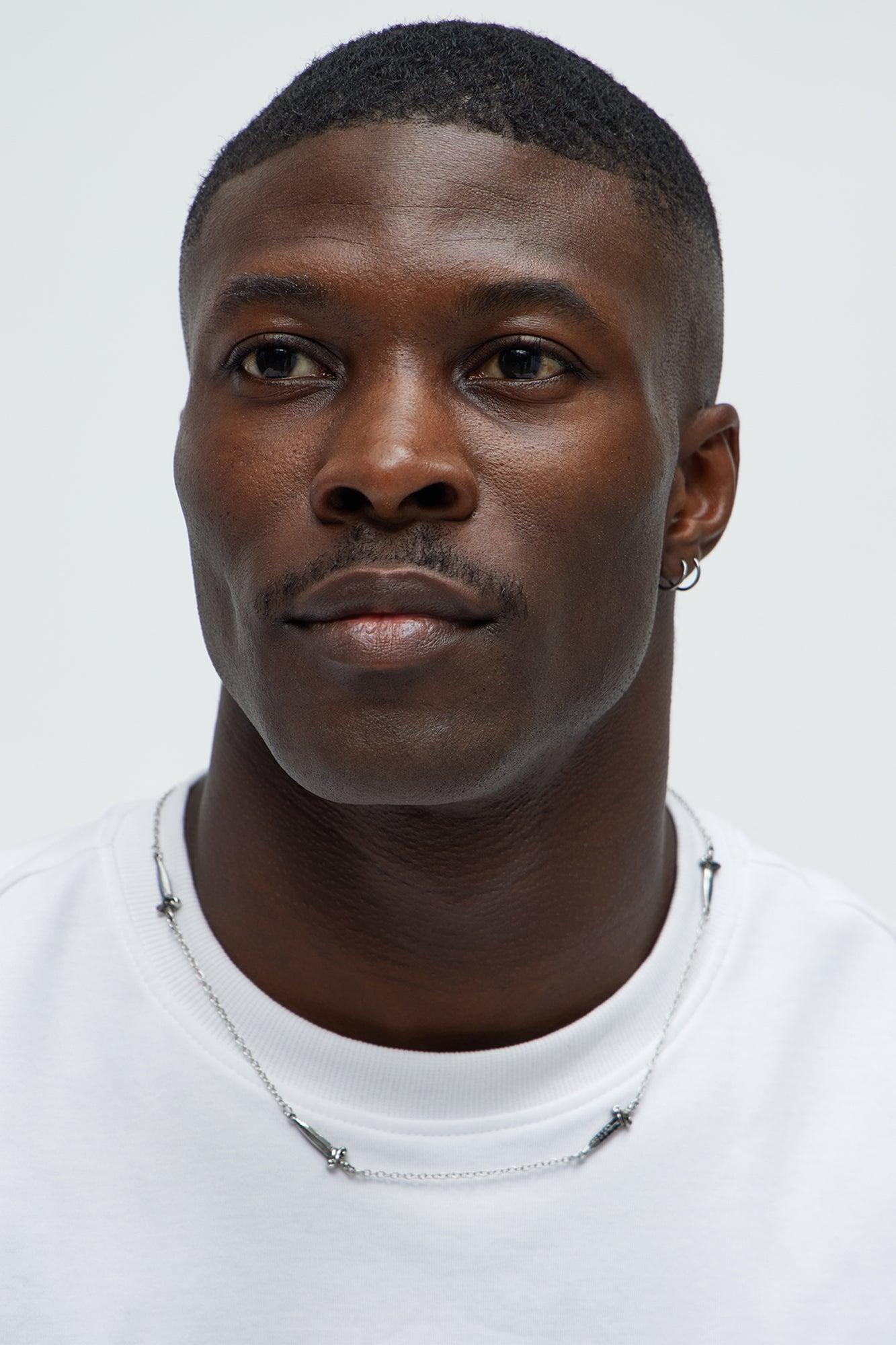 Round N Round Cross Chain - Silver Product Image