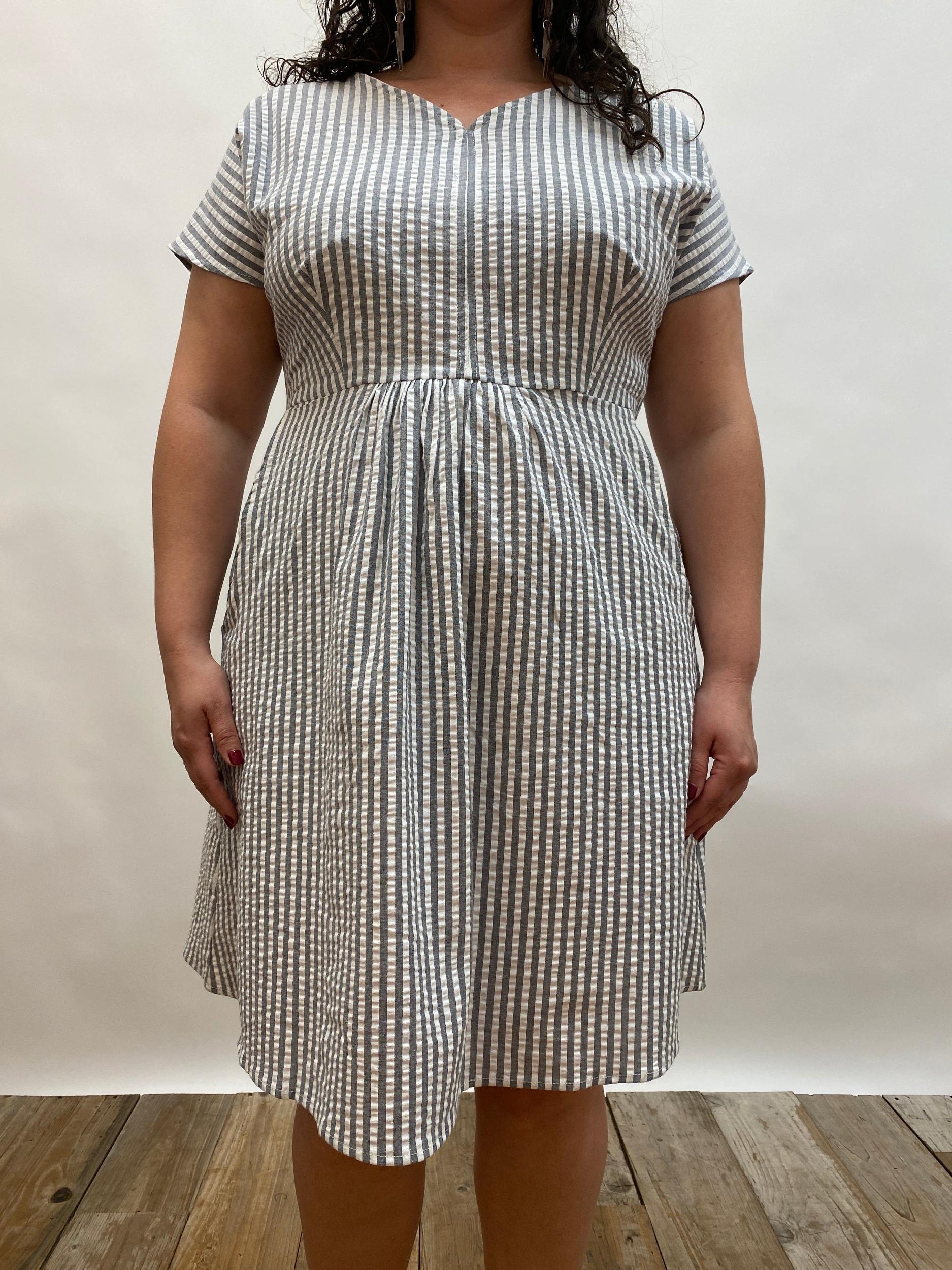 Dolman Dress in Seersucker Product Image