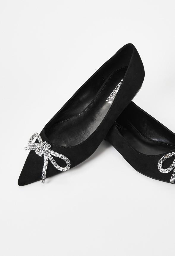 JustFab Margaux Platform Loafer Pump Womens Black/ White Size 8.5 Product Image