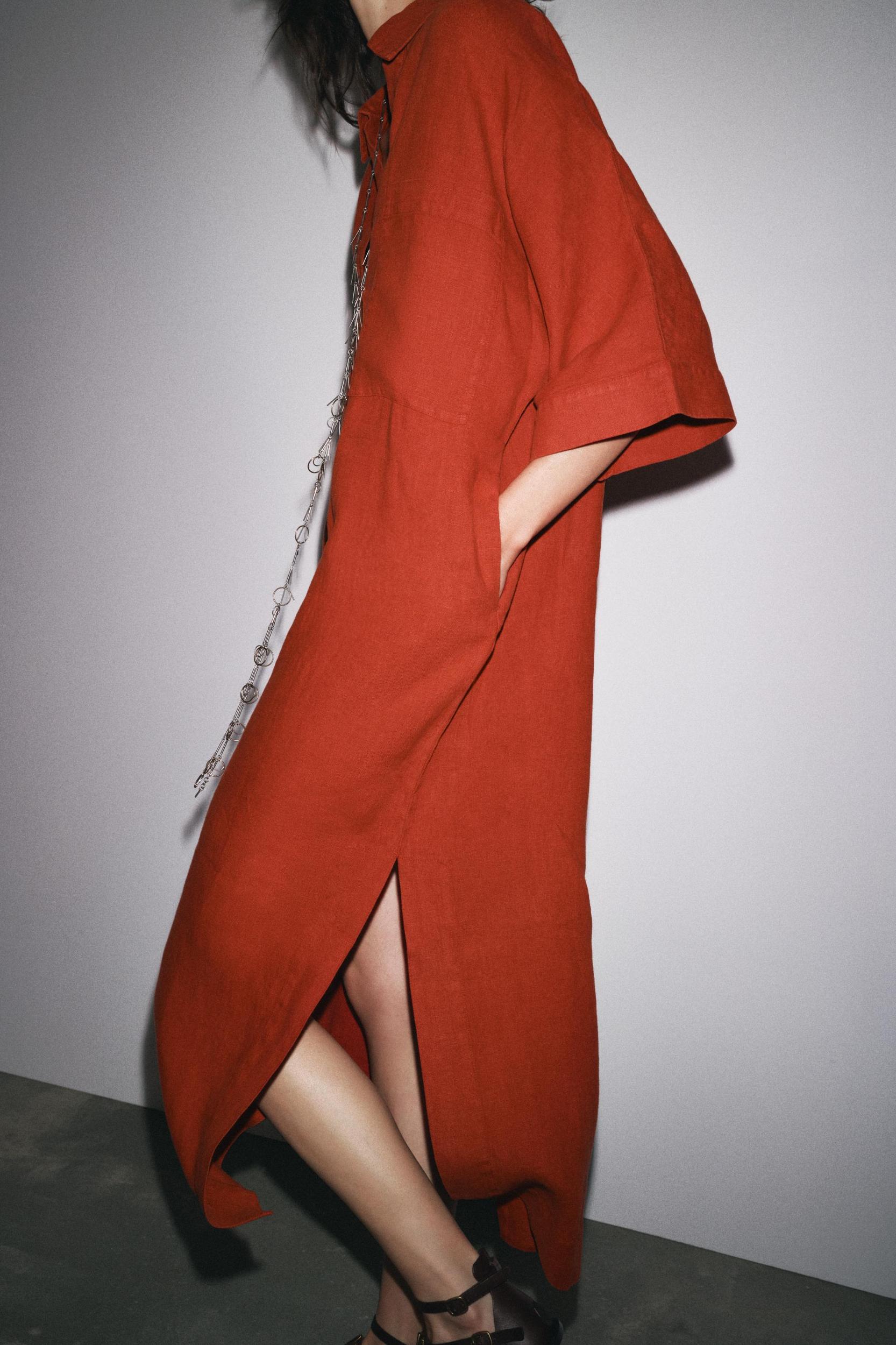 ZW COLLECTION 100% LINEN TUNIC DRESS Product Image