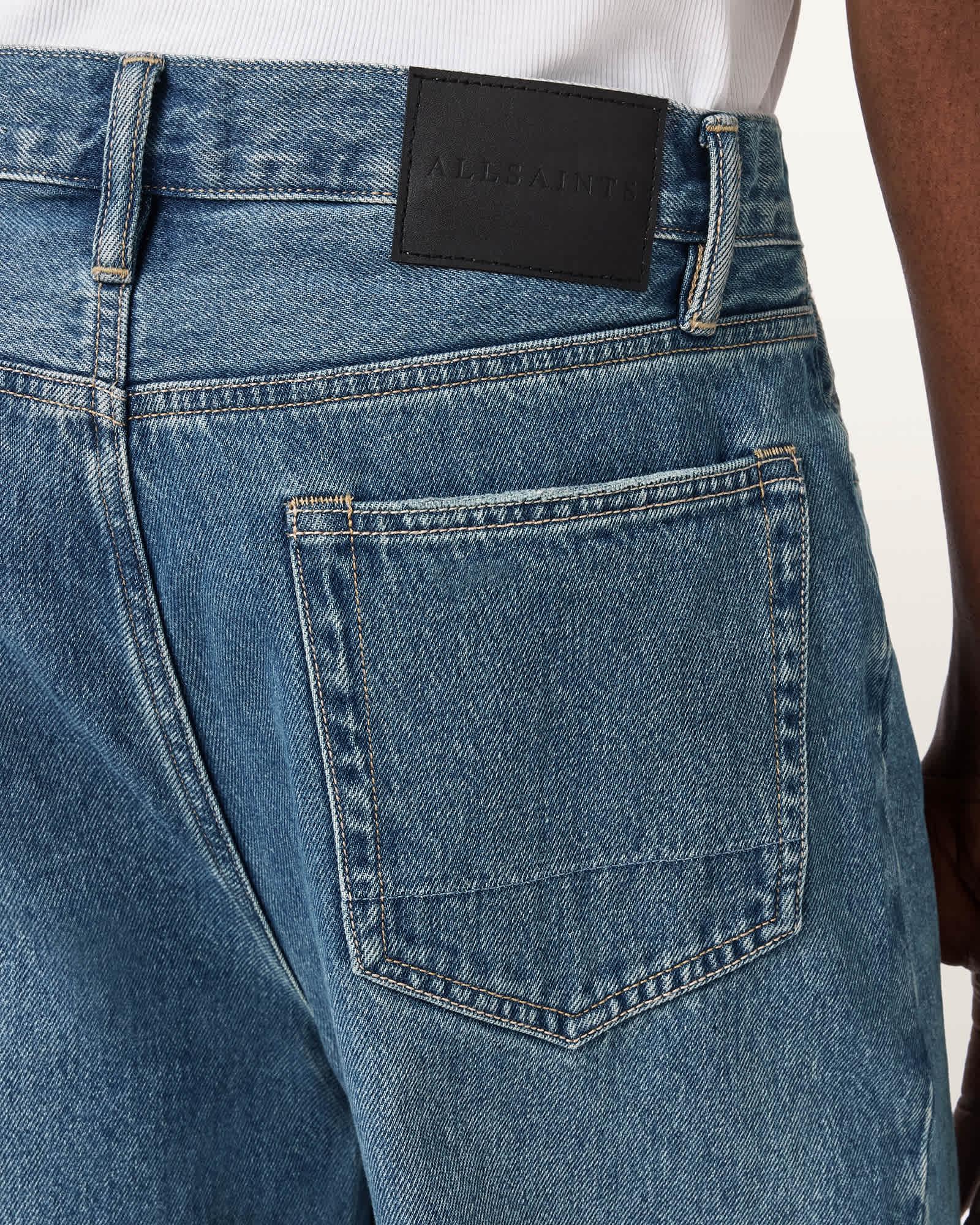 Lenny Loose Fit Wide Leg Denim Jeans DESTROY MID INDIGO | ALLSAINTS US Product Image