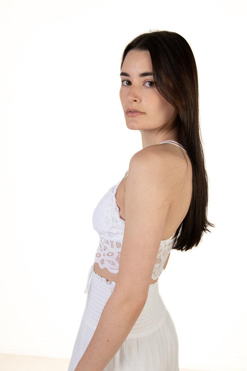 White Lace V Bralette Product Image