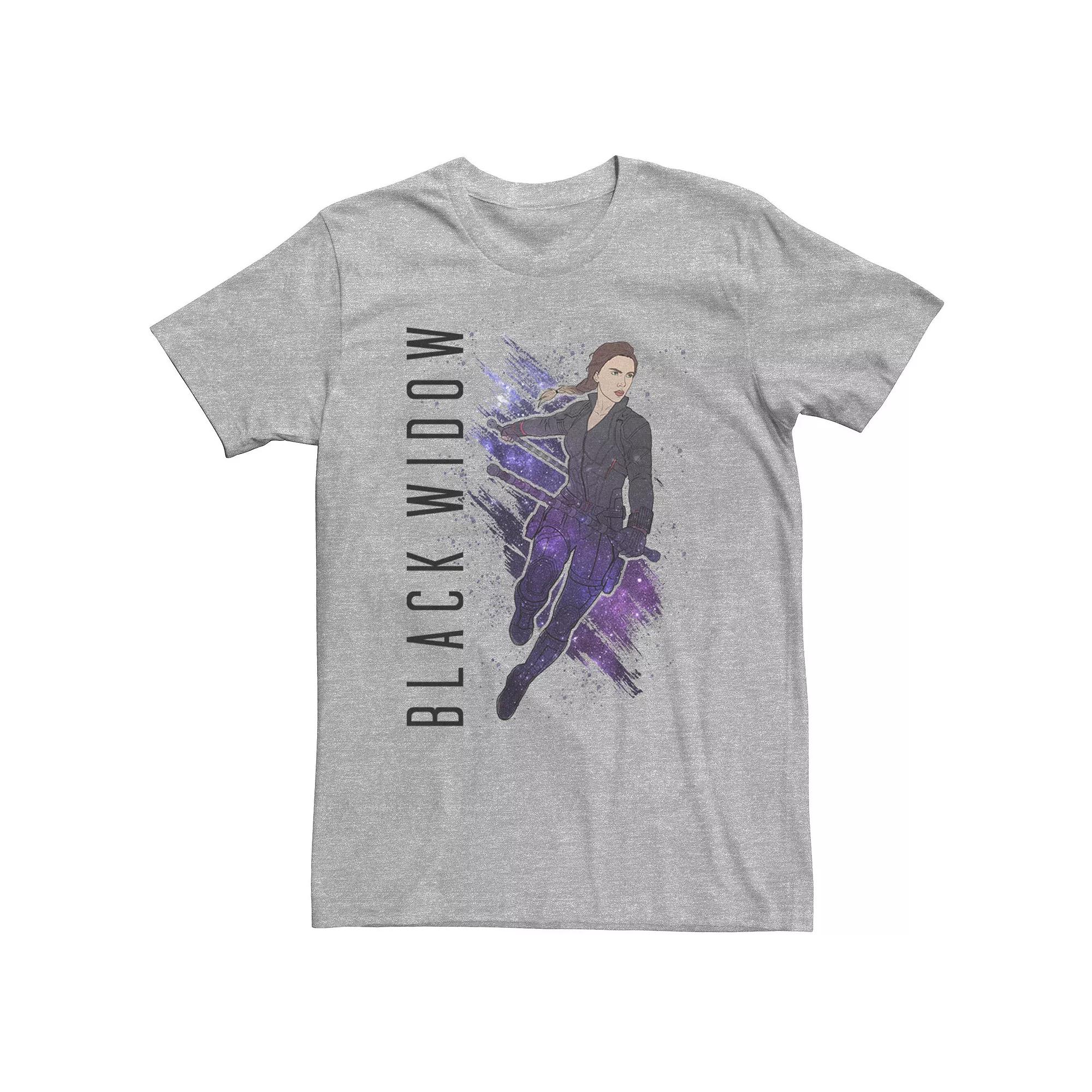Big & Tall Marvel Avengers Endgame Black Widow Galaxy Painted Tee, Men's,  Product Image