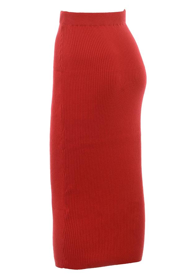 Lourdes  scarlet cashmere blend maxi skirt - sale Product Image
