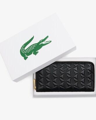 Maheki Zipped Embossed Leather Billfold Product Image