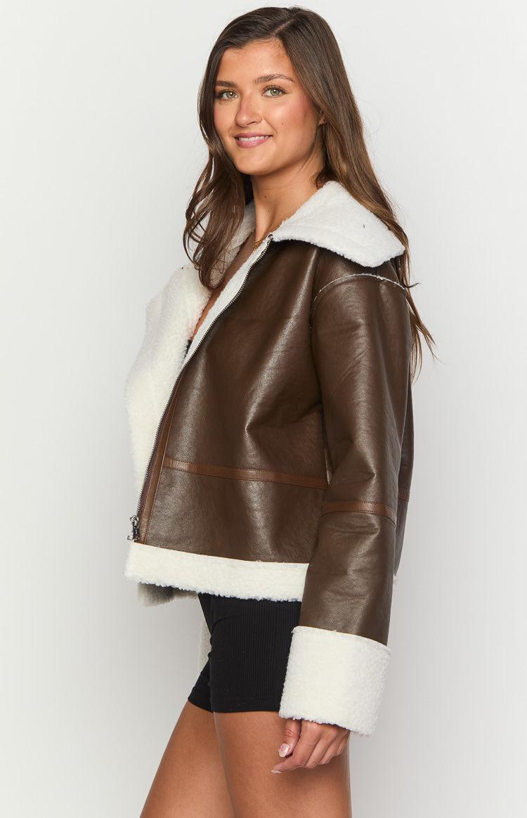 Myki Brown Sherpa Jacket Product Image