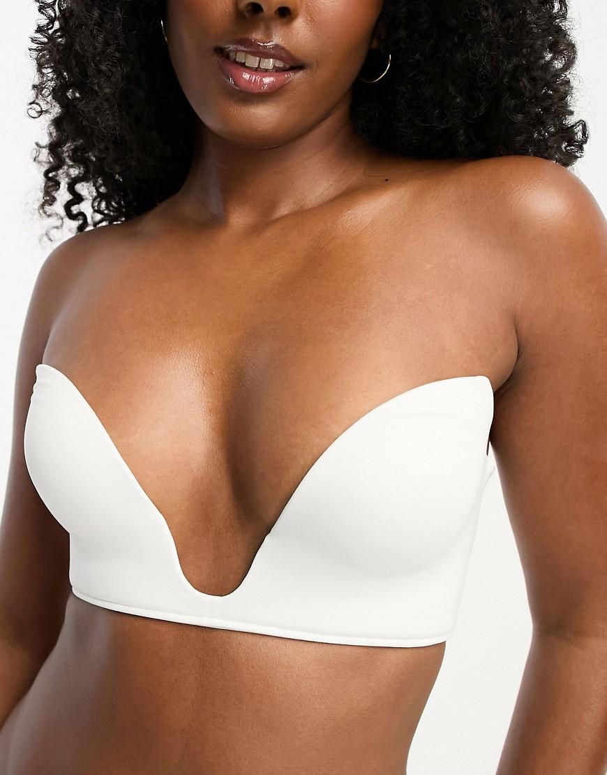 ASOS DESIGN microfiber moulded open front plunge bra Product Image
