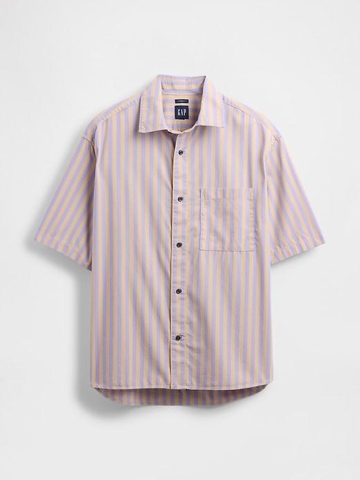 Organic Cotton Oversized Poplin Shirt Product Image
