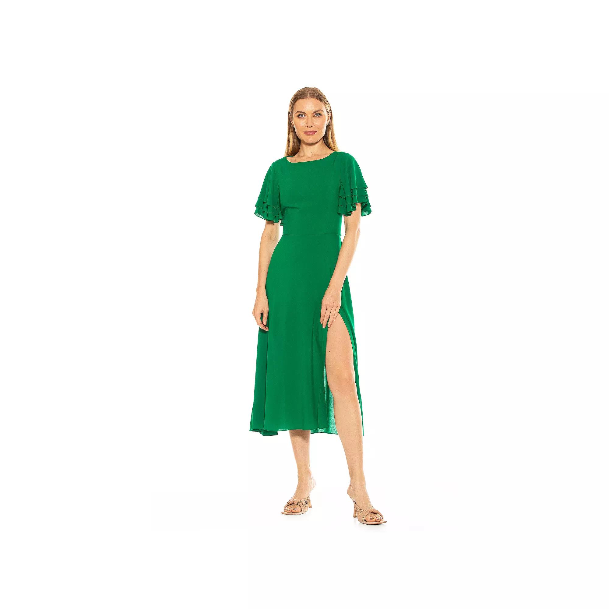 Women's ALEXIA ADMOR Lilia Ruffle-Sleeve Midi Dress,  Product Image